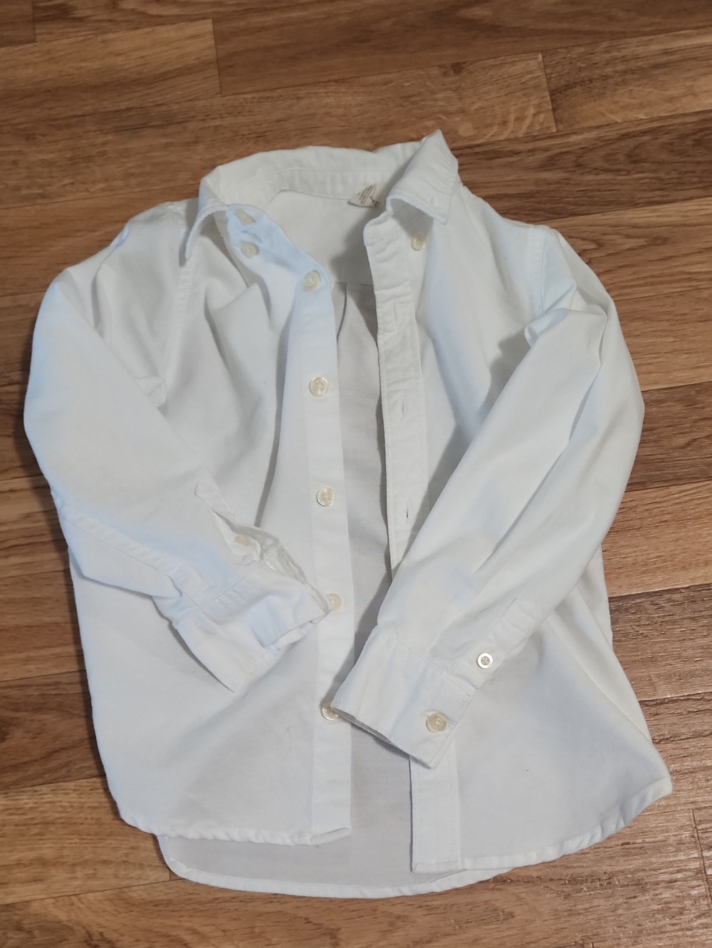 Gap Classic White Long-Sleeve Button-Down Shirt for Boys